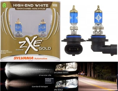Sylvania Silverstar ZXE Gold 9006 HB4 55W Two Bulbs Head Light Replace Low Beam - Image 1 of 4