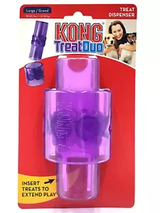 KONG Treat Duo LARGE Treat Dispensing Interactive Bouncy Dog Toy 8x4" - Picture 1 of 12