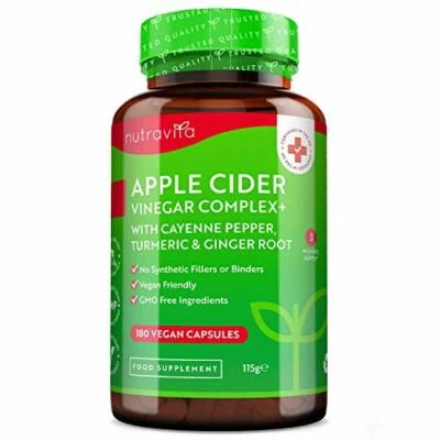 Vinaigre de Cidre de Pomme 1033 mg - 180 gélules végan de vinaigre de cidre bio