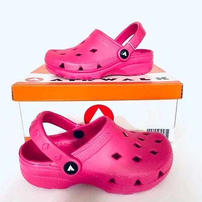 AirWalk Compel 2 Hot Pink Fuschia Clogs Mules Shoes Kids 1 4 13 - Image 1 of 4