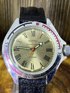 Vintage Vostok CCCP USSR AMPHIBIA Dive watch, runs great. beautiful patina #2721 - Picture 1 of 12