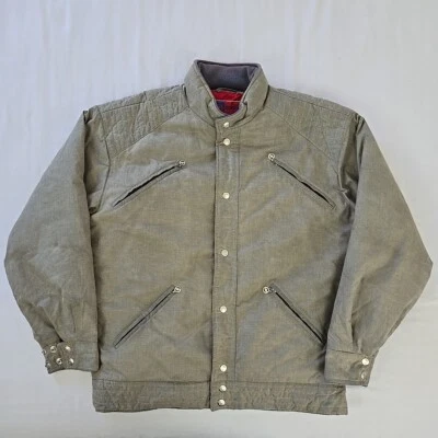 VTG 70s 80s Obermeyer Goose Down Ski Jacket Bomber Heart Logo Talon Zip XL USA - Image 1 of 4