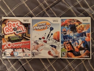 Lotto 3 giochi Nintendo Wii Wipeout Game Party Rec Room completi testati come nuovi dischi - Foto 1 di 4