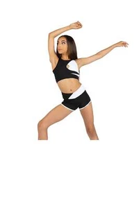 NEW Dance Convention Wear Lily Shorts - 2 Tone DanzNMotion 25401C - Picture 1 of 24