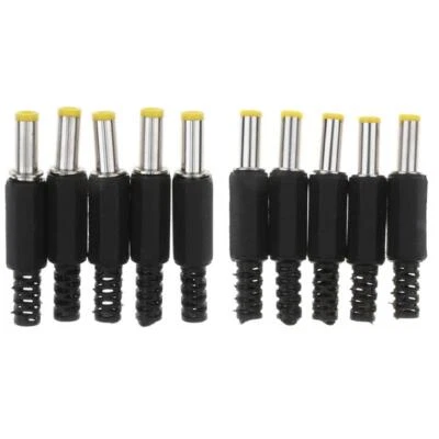 10Pcs 5.5 x 2.5MM DC Power   Plug Connector Black Repalcement Parts - Image 1 of 4