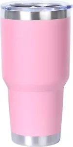 30oz Tumbler PINK Stainless Steel Insulated Double Wall Water Coffee Mug - Picture 1 of 2