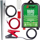 XStop Electric Fence Energiser 12v Battery Powered Fencing Unit Earth Leads 10km