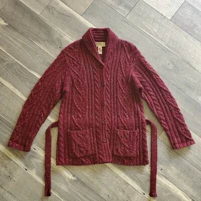 De Colección Jones New York Country Tejido a Mano Lana Mohair Baya Moteado Cinturón Largo S Foto 1 de 4