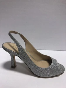 Pelle Moda Women’s Nadie 2, Silver Slingback Pumps, Size 7M - Picture 1 of 6