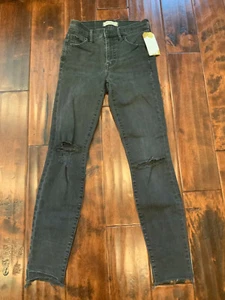 Madewell Gray Black "9" High-Rise Skinny" Jeans, Size 24 - Picture 1 of 7