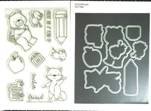 Gepflegte & verworrene Schulhaus Stempel und Schulhaus schöne und gepflegte Stanzformen-Sets, nicht mehr produziert - Bild 1 von 5
