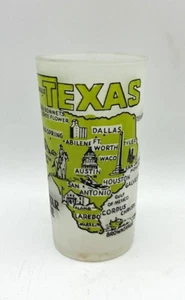 Vaso para beber vintage de los Estados de los Estados Unidos de 10 oz Texas Hazel Atlas Glass - Imagen 1 de 3