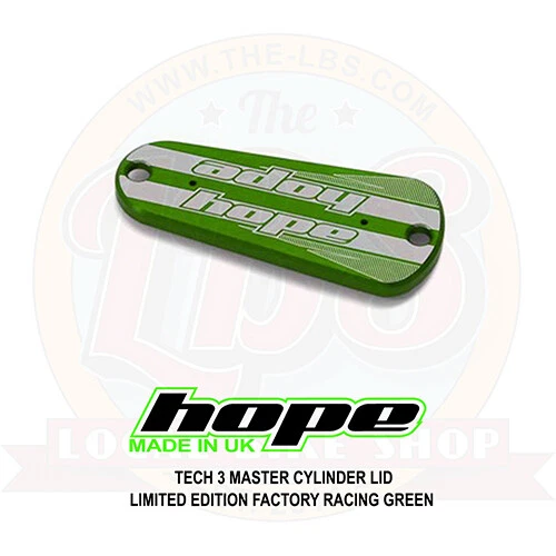 Tapa de cilindro maestro Hope Tech 3 edición limitada verde de carreras de fábrica - nueva Foto 1 de 1