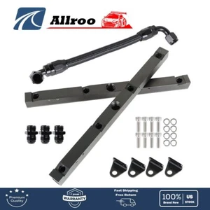 Kit de manguera de accesorios de rieles de combustible 8AN alto flujo negro apto para Cadillac CTS 2003-2004 - Imagen 1 de 7