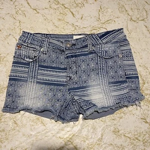 Hudson Shorts Girls Size 16 Blue Denim Jeans Frayed Distressed Youth Beach - Picture 1 of 18