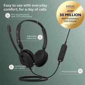 Jabra Evolve 10 Office Headset, Noise Cancelling Microphone, Compact Lightweight - Picture 1 of 7