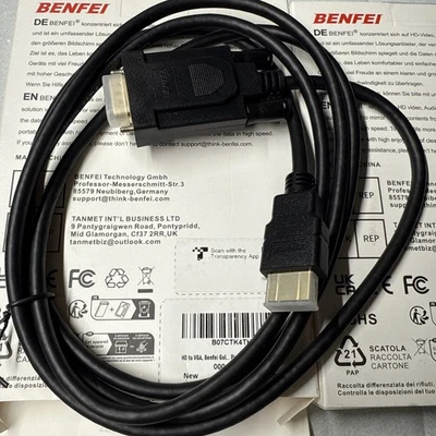 BENFEI VGA 6 Feet Black HDMI to VGA Cable 2 Pack - Image 1 of 4