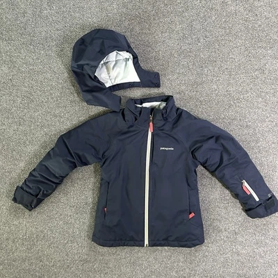 Patagonia Jacket Girls Small  7/8 Blue Snowbelle Winter Coat Kid Youth Hood - Image 1 of 4