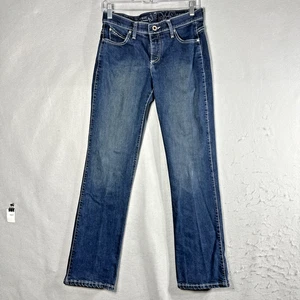 Pantalones de mezclilla de pierna recta Wrangler Q para bebé lavado oscuro 3/4 x 32 - Imagen 1 de 12