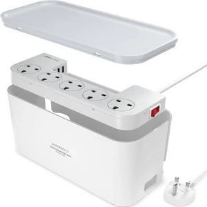 ACROPAQ 8 in 1 Kabelmanagement Box – Aufbewahrungslösung für Kabel B-WARE - Afbeelding 1 van 7