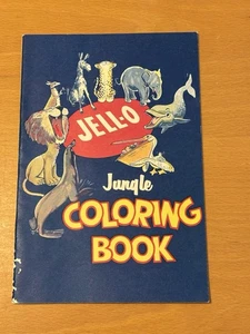 Jello Brand Jungle Coloring Book Unused Except Name On Back  - Imagen 1 de 3