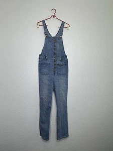 Madewell Bayfront Button Front Crop Overalls Womens Size M Coverall Jumpsuit - Picture 1 of 19