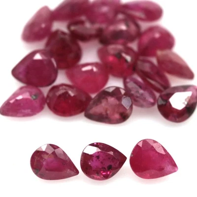 8.89 CT. Heated 21Pcs Red Ruby Madagascar Pear - Image 1 of 4