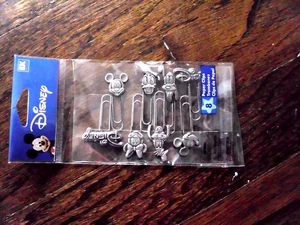 DISNEY MICKEY MOUSE AND FRIENDS PEWTER SET OF 8 PAPER CLIPS - Picture 1 of 2