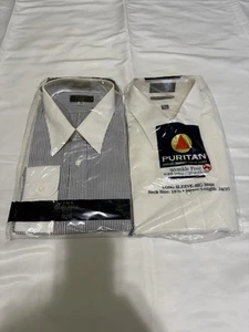 Lot Of 2 NEW Big Man Dress Shirts 18½ JMK Private Stock & Puritan Long Sleeve - Picture 1 of 10