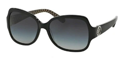 Gafas de sol cuadradas Tory Burch TY7059 114511 57M puntada negra/gris degradada Foto 1 de 4