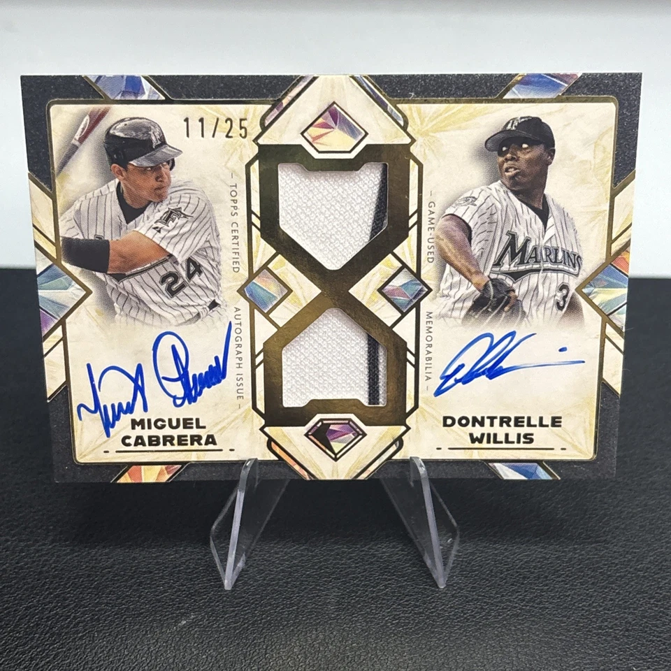 2025 Topps Diamond Icons Miguel Cabrera - Dontrelle Willis Auto Relic 11 /25 - Image 1 of 4