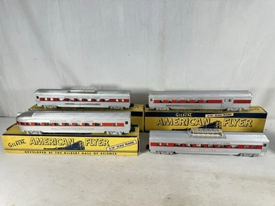 ¡Juego de 4 excelentes autos American Flyer originales calibre S en caja 960R-62-63! Foto 1 de 4