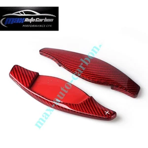 ROT Carbon Look GFK Paddles Schaltwippen passt AUDI R8 RS6 RS7 RS3 TTRS RS5 RS4 - Bild 1 von 11