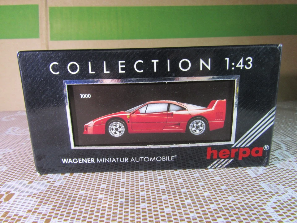 778Z Herpa 1000 Allemagne Boite Vide pour Ferrari F40 High Tech 1:43 - Photo 1/4