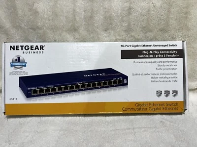NETGEAR GS116NA 16-port Gigabit Ethernet Switch New In Box - Image 1 of 4