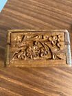 Wooden Carved Floral Box Trinket Ring Table Decoration Home Decor 4"