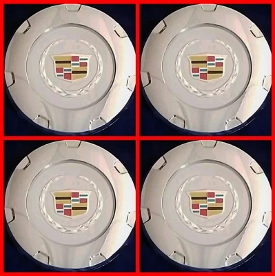 4 NEW 2007-2014 CADILLAC ESCALADE 22" WHEELS CHROME CENTER HUB CAP COLOR 9597355 - Image 1 of 3