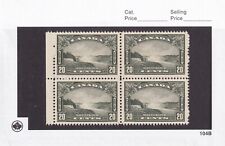 Canada 225 VF MNH block of 4, 20c olive green 1935 Pictorial issue CV $120