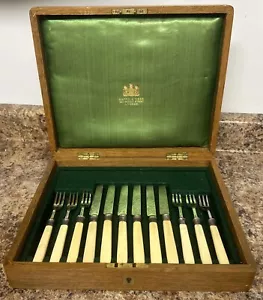 Mappin & Webb Fork And Knife Set Vintage London Complete Good Condition - Picture 1 of 13