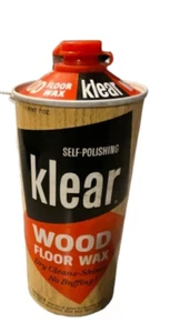 Vintage Johnson Wax Klear Floor Finish Polish 27 Oz. 1960s Can 1/3 Full - Picture 1 of 5