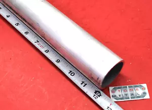 2" OD x 1-3/4" ID 1/8" Wall 6061 T6 ALUMINUM Round Tube 12" long Cut New - Picture 1 of 2