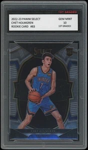 Tarjeta de novato Chet Holmgren 2022 Panini Select Oklahoma City Thunder primer grado 10 - Imagen 1 de 1