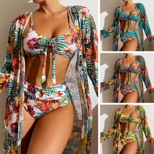 Damen-Bikini-Set Push-Up gepolsterter BH Badeanzug Bademode Beachwear Badeanzug - Bild 1 von 13