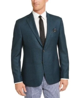 Blazer Tallia Para Hombres Verde Azulado (Azul/Verde) Calce Ajustado Parche en el Codo Talla 44S Foto 1 de 4