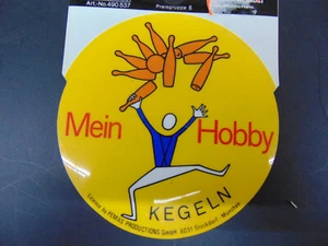 Original 70er Jahre Aufkleber Mein Hobby Kegeln - Bild 1 von 1