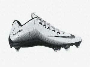 NIKE ALPHA PRO 2 D Football Cleats NikeSkin MENS White Black 719928 100 USED - Picture 1 of 4