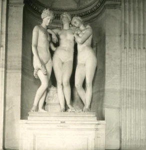 France Palace of Versailles Three Grace of Pradier Old NPG Stereo Photo 1900 - Foto 1 di 3