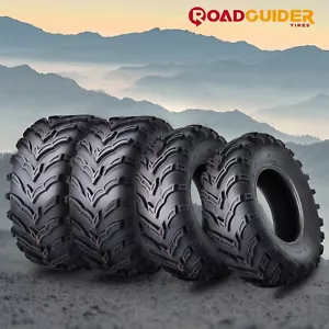 Set 4 ROAD GUIDER ATV/UTV Tires 25x8-12 25x8x12 & 25x10-12 25x10x12 Tires 6PR - Picture 1 of 7