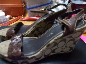 Coach Wedge Sandals - Picture 1 of 3