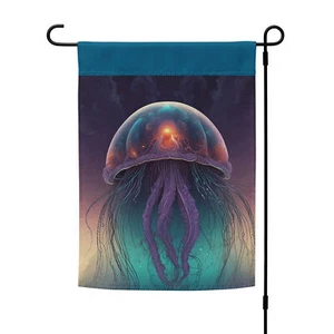 Bandera de jardín "Mar Interior" espacio psicodélico medusas galácticas cnidarian ET - Imagen 1 de 2